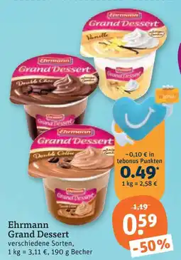 tegut Ehrmann grand dessert Angebot