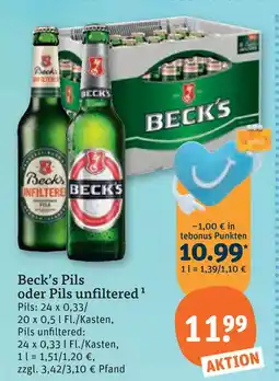 tegut Beck’s pils Angebot