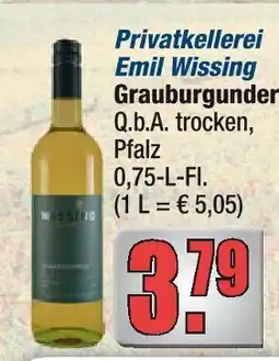 alldrink Privatkellerei emil wissinger grauburgunder Angebot