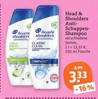tegut Head & shoulders anti-schuppen-shampoo Angebot