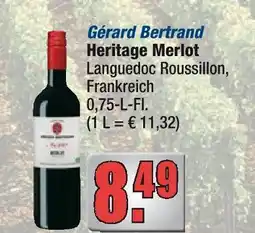alldrink Gérard bertrand heritage merlot Angebot