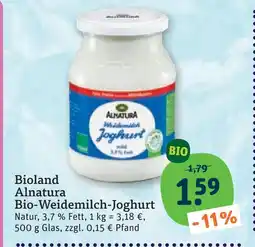tegut Alnatura bio-weidemilch-joghurt Angebot