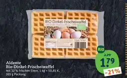 tegut Aldente bio-dinkel-frischeiwaffel Angebot