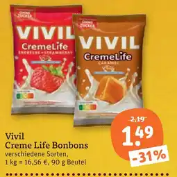 tegut Vivil creme life bonbons Angebot