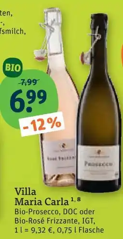 tegut Villa maria carla bio-prosecco Angebot