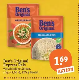 tegut Ben's original express reis Angebot