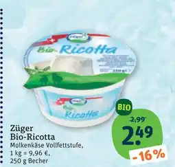 tegut Züger bio-ricotta Angebot