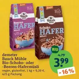 tegut Bauck mühle bio-schoko-hafermüsli Angebot