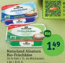 tegut Naturland alnatura bio-frischkäse Angebot
