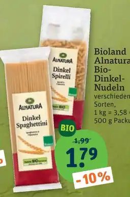 tegut Alnatura dinkel-spaghettini Angebot