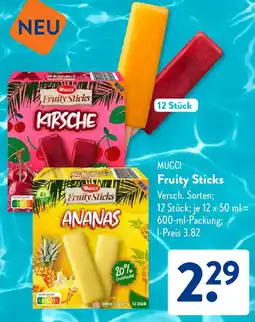 Aldi Süd MUCCI Fruity Sticks Angebot