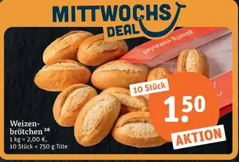tegut Weizenbrötchen Angebot