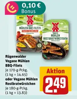 nahkauf Rügenwalder vegane mühlen bbq-filets oder vegane mühlen rostbratwürstchen Angebot