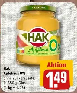 nahkauf Hak apfelmus 0% Angebot