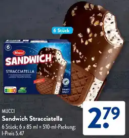 Aldi Süd MUCCI Sandwich Stracciatella Angebot