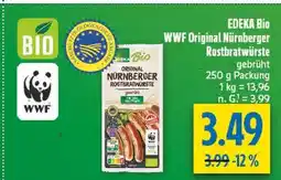 diska Edeka bio wwf original nürnberger rostbratwürste Angebot
