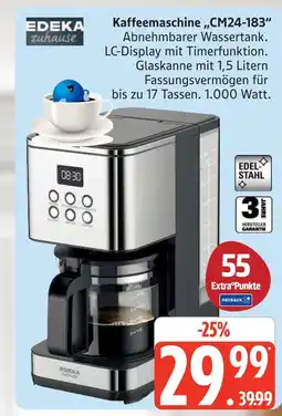 Marktkauf Edeka zuhause kaffeemaschine „cm24-183“ Angebot