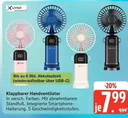 Marktkauf Xlayer klappbarer handventilator Angebot