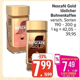 Marktkauf Nescafé gold löslicher bohnenkaffee Angebot