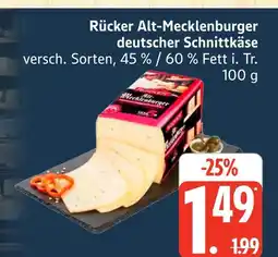Marktkauf Rücker alt-mecklenburger deutscher schnittkäse Angebot
