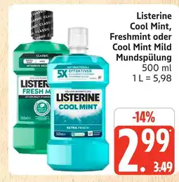 Marktkauf Listerine cool mint mundspülung Angebot