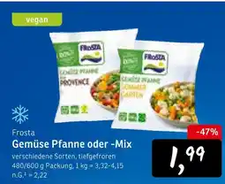 KONSUM Frosta gemüse pfanne oder -mix Angebot