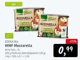 KONSUM Edeka bio wwf mozzarella Angebot