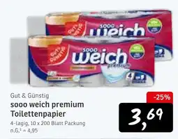 KONSUM Gut & günstig sooo weich premium toilettenpapier Angebot
