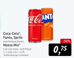 KONSUM Coca-cola, fanta, sprite oder mezzo mix Angebot