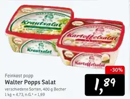 KONSUM Feinkost popp walter popps salat Angebot