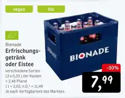 KONSUM Bionade erfrischungsgetränk oder eistee Angebot