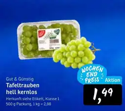 KONSUM Gut & günstig tafeltrauben hell kernlos Angebot