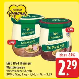 E-Center Ewu 1894 thüringer wurstkonserve Angebot