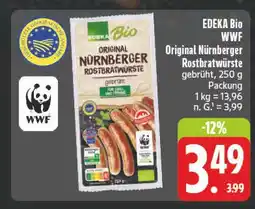 E-Center Edeka bio wwf original nürnberger rostbratwürste Angebot
