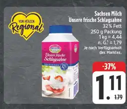 E-Center Sachsen milch unsere frische schlagsahne Angebot