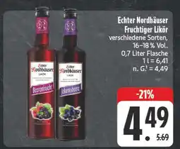 E-Center Echter nordhäuser fruchtiger likör Angebot