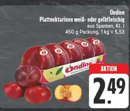 E-Center Ondine plattnektarinen weiß- oder gelbfleischig Angebot