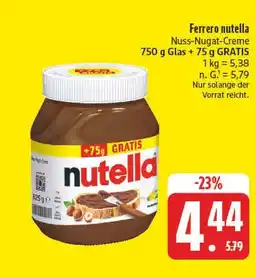 E-Center Ferrero nutella Angebot