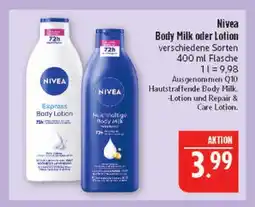 Marktkauf Nivea body milk Angebot
