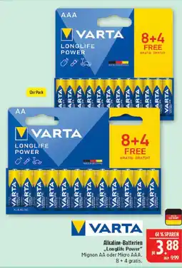 Marktkauf Varta alkaline-batterien longlife power Angebot