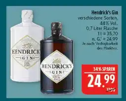 Marktkauf Hendrick's gin Angebot