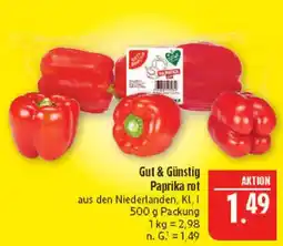 Marktkauf Gut & günstig paprika rot Angebot