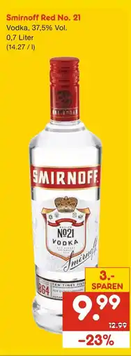 Netto Marken-Discount Smirnoff red no. 21 vodka Angebot