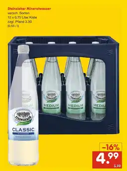 Netto Marken-Discount Steinsieker mineralwasser Angebot