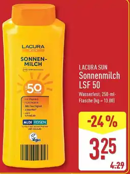 Aldi Nord LACURA SUN Sonnenmilch LSF 50 Angebot