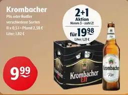 Getränke Hoffmann Krombacher Pils oder Radler Angebot
