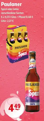 Getränke Hoffmann Paulaner Spezi oder Limo Angebot