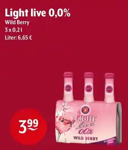 Getränke Hoffmann Light live 0,0% Wild Berry Angebot