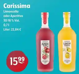 Getränke Hoffmann Carissima Limoncello oder Aperitivo Angebot