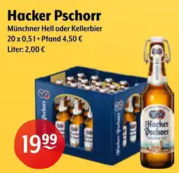 Getränke Hoffmann Hacker Pschorr Münchner Hell oder Kellerbier Angebot